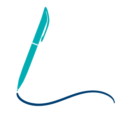 Hand-drawn pen illustration with a fluid line, symbolizing creativity and the writing process.